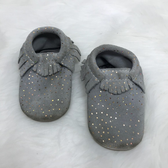 Freshly Picked Gray Gold Confetti Moccasins - Picture 2 of 7